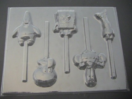 527sp Wet Robert Friends Chocolate or Hard Candy Lollipop Mold
